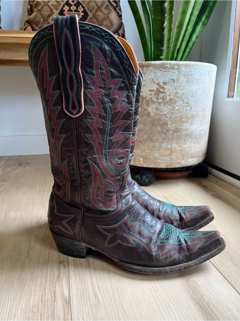 Old Gringo Re-Nevada Choco/Purple Cowgirl Western Boots Size 10 B